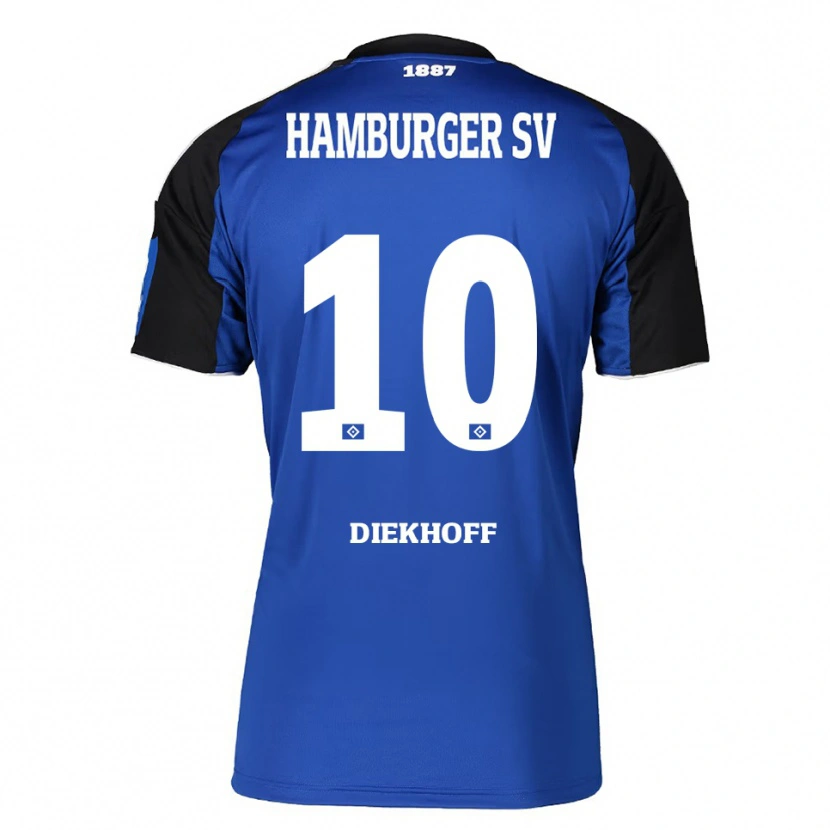 Danxen Męski Hannah Diekhoff #10 Niebieski Czarny Wyjazdowa Koszulka 2025/26 Koszulki Klubowe