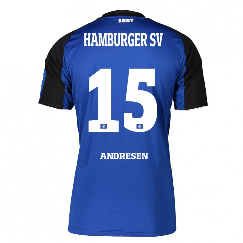 Danxen Męski Bent Andresen #15 Niebieski Czarny Wyjazdowa Koszulka 2025/26 Koszulki Klubowe