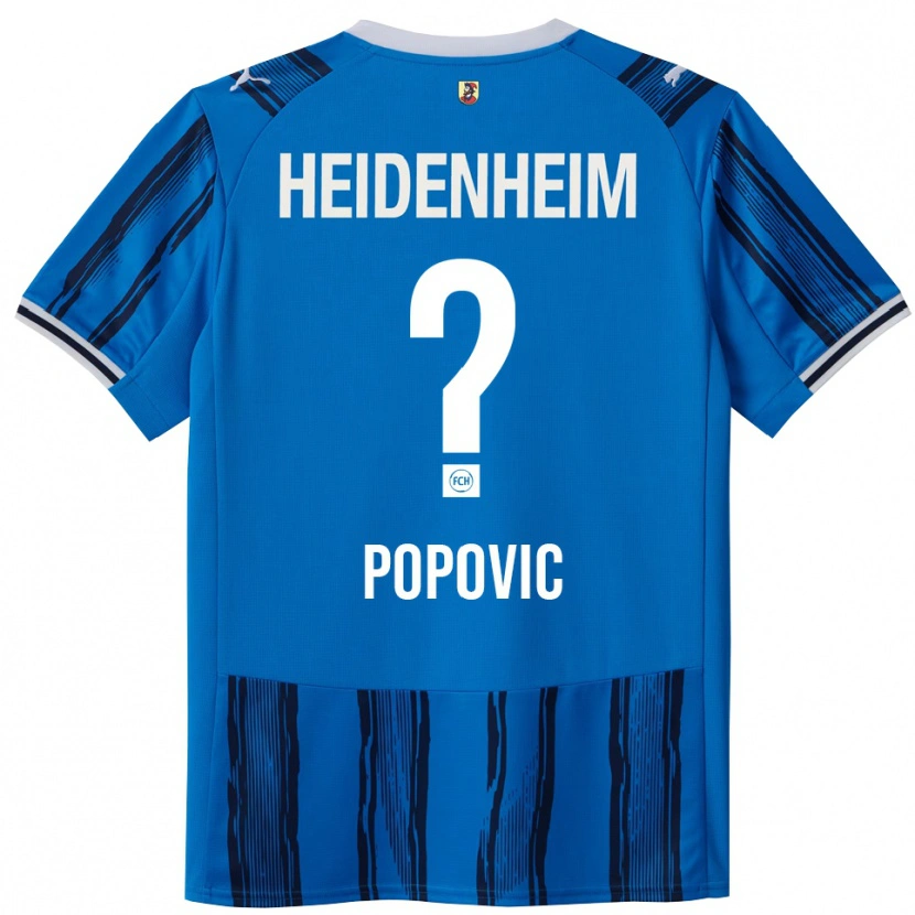 Danxen Męski Timon Popovic #0 Niebieski Granatowy Wyjazdowa Koszulka 2025/26 Koszulki Klubowe