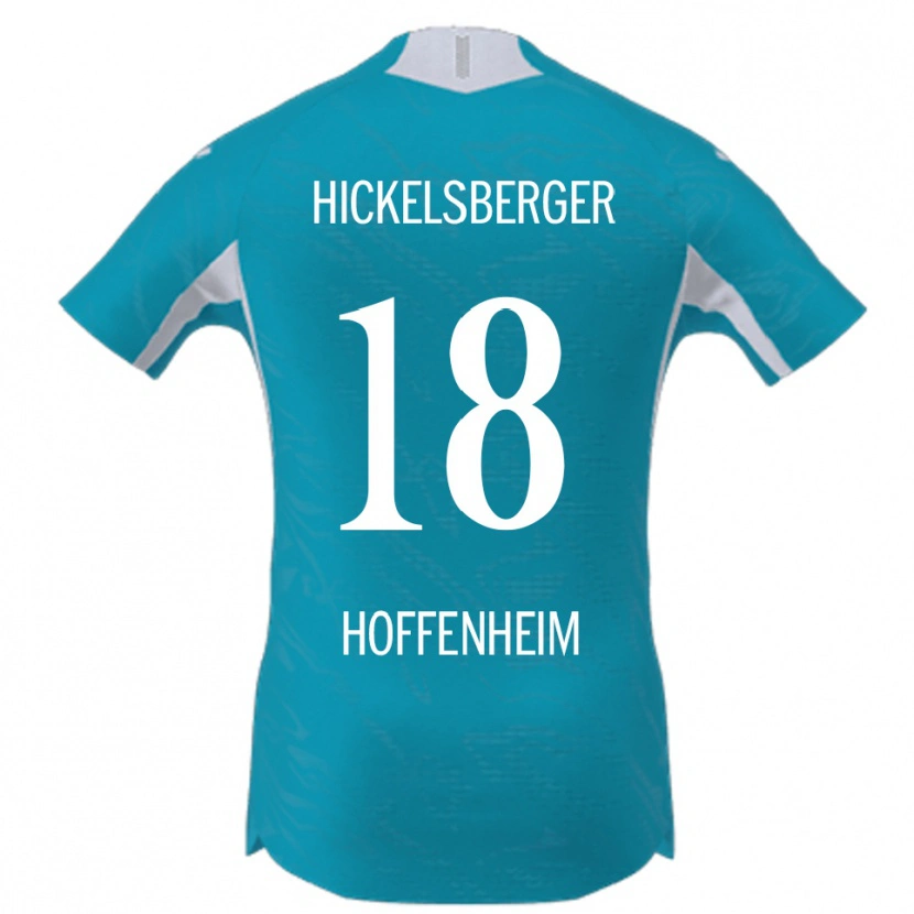 Danxen Męski Julia Hickelsberger #18 Błękitny Wyjazdowa Koszulka 2025/26 Koszulki Klubowe