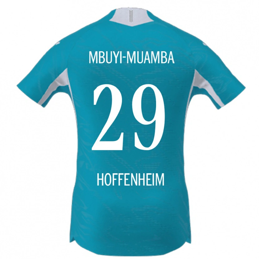Danxen Męski Hubert Mbuyi-Muamba #29 Błękitny Wyjazdowa Koszulka 2025/26 Koszulki Klubowe