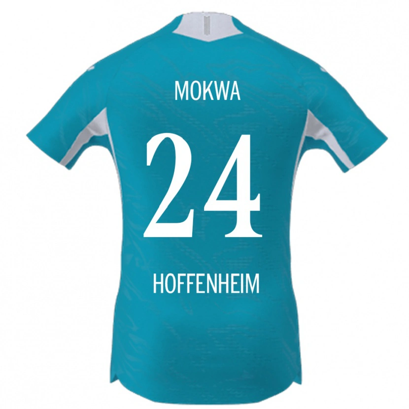 Danxen Męski David Mokwa #24 Błękitny Wyjazdowa Koszulka 2025/26 Koszulki Klubowe