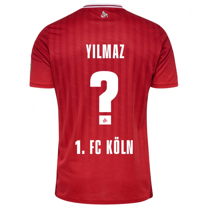 Danxen Męski Abdul-Malik Yilmaz #0 Czerwony Biały Wyjazdowa Koszulka 2025/26 Koszulki Klubowe
