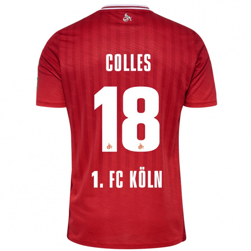 Danxen Męski Jan Colles #18 Czerwony Biały Wyjazdowa Koszulka 2025/26 Koszulki Klubowe