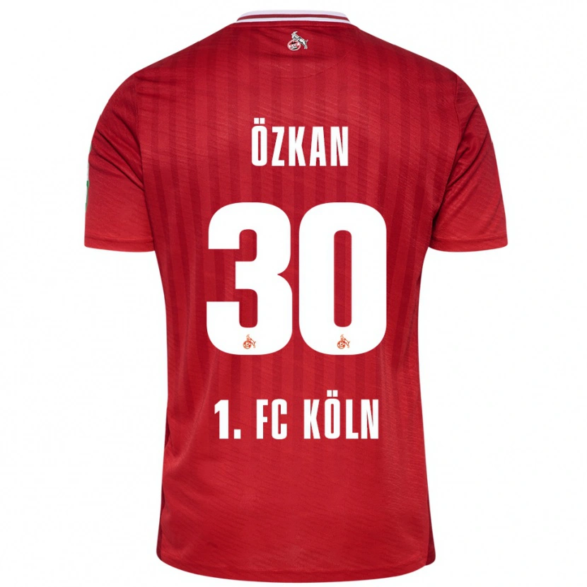 Danxen Męski Mikail Özkan #30 Czerwony Biały Wyjazdowa Koszulka 2025/26 Koszulki Klubowe