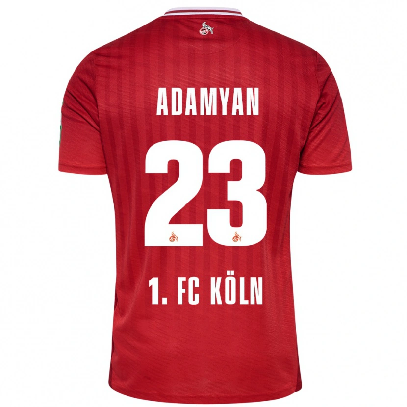 Danxen Męski Sargis Adamyan #23 Czerwony Biały Wyjazdowa Koszulka 2025/26 Koszulki Klubowe