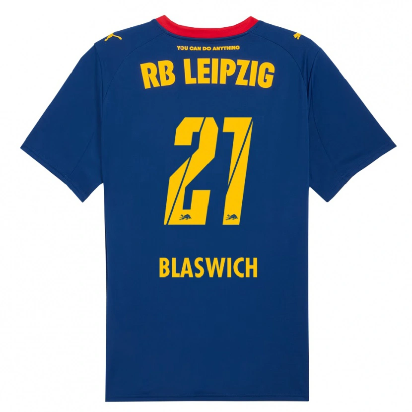 Danxen Męski Janis Blaswich #21 Granatowy Czerwony Wyjazdowa Koszulka 2025/26 Koszulki Klubowe
