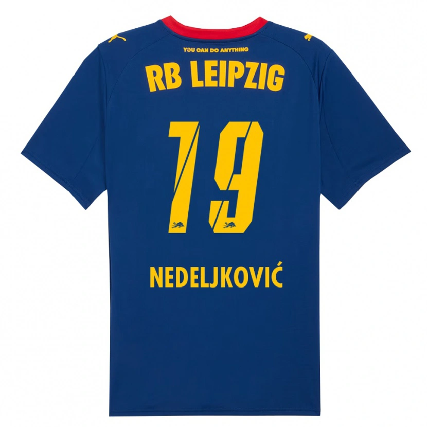 Danxen Męski Kosta Nedeljkovic #19 Granatowy Czerwony Wyjazdowa Koszulka 2025/26 Koszulki Klubowe
