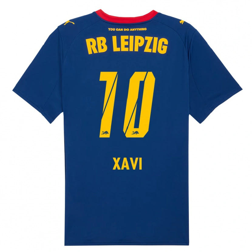 Danxen Męski Xavi Simons #10 Granatowy Czerwony Wyjazdowa Koszulka 2025/26 Koszulki Klubowe