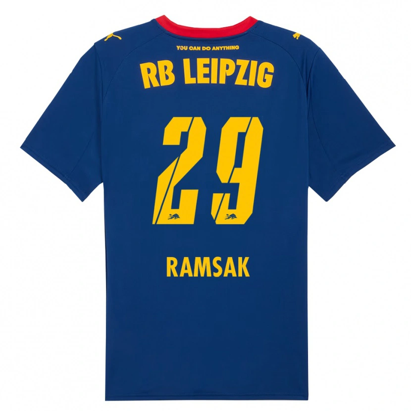 Danxen Męski Robert Ramsak #29 Granatowy Czerwony Wyjazdowa Koszulka 2025/26 Koszulki Klubowe