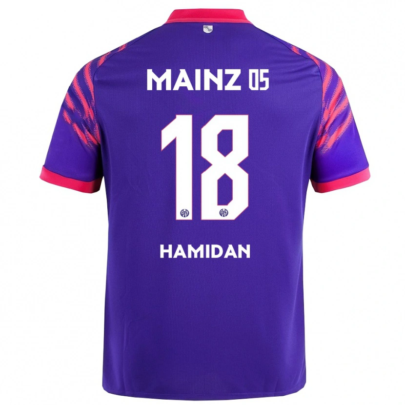Danxen Męski Ilyas Hamidan #18 Granatowy Różowy Wyjazdowa Koszulka 2025/26 Koszulki Klubowe
