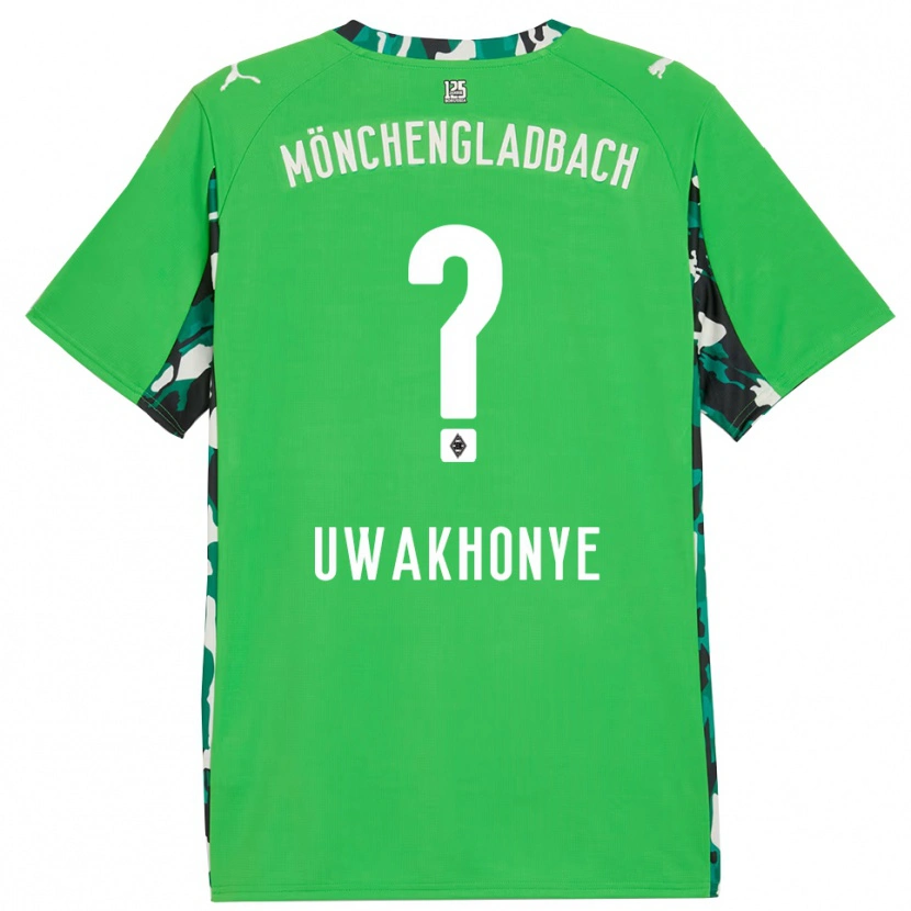 Danxen Męski Joel Uwakhonye #0 Zielony Czarny Wyjazdowa Koszulka 2025/26 Koszulki Klubowe
