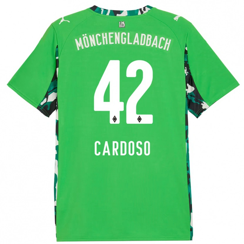 Danxen Męski Tiago Pereira Cardoso #42 Zielony Czarny Wyjazdowa Koszulka 2025/26 Koszulki Klubowe