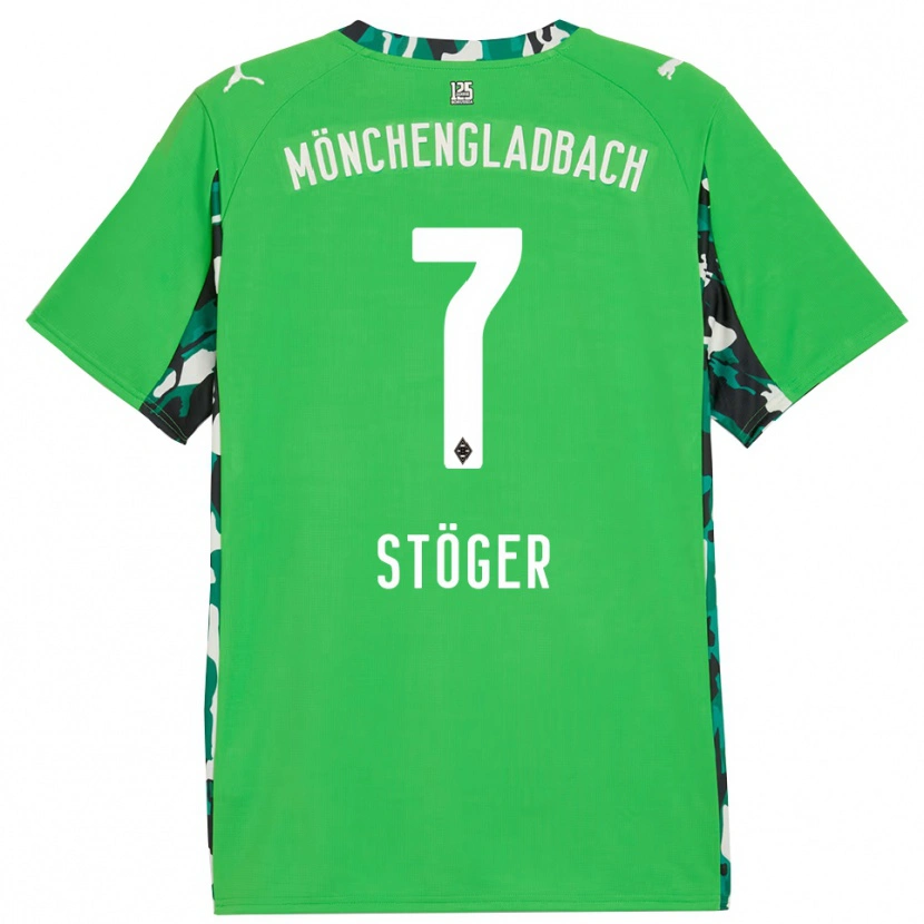 Danxen Męski Kevin Stöger #7 Zielony Czarny Wyjazdowa Koszulka 2025/26 Koszulki Klubowe