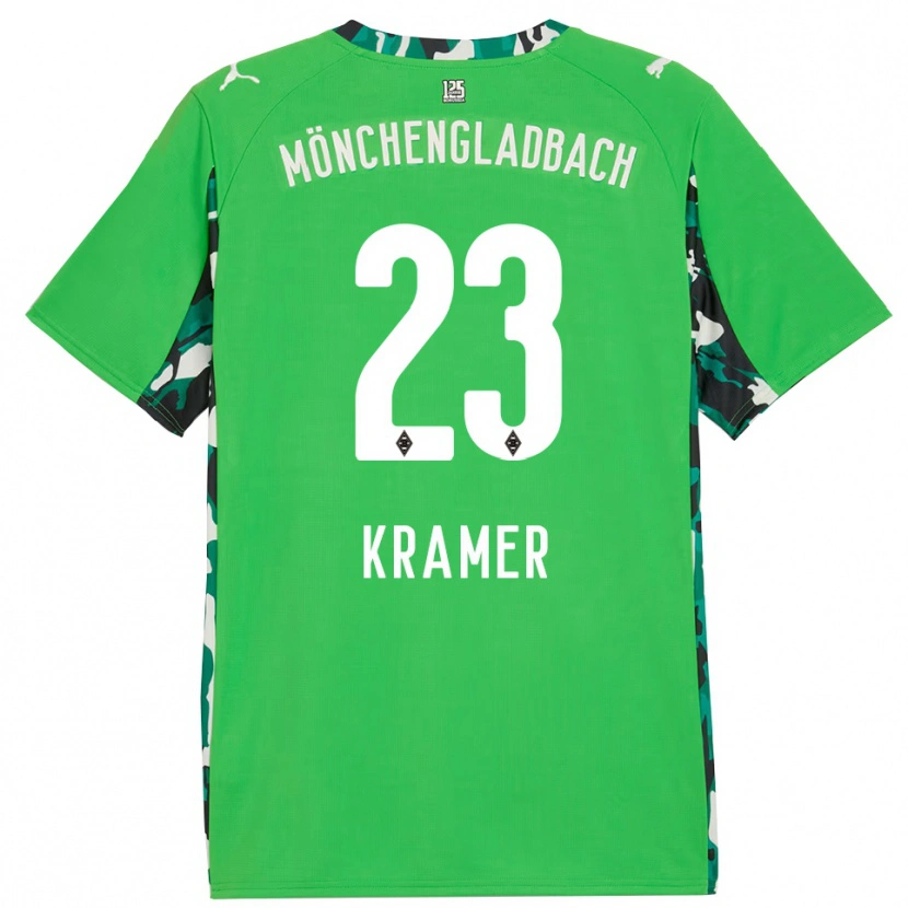 Danxen Męski Christoph Kramer #23 Zielony Czarny Wyjazdowa Koszulka 2025/26 Koszulki Klubowe