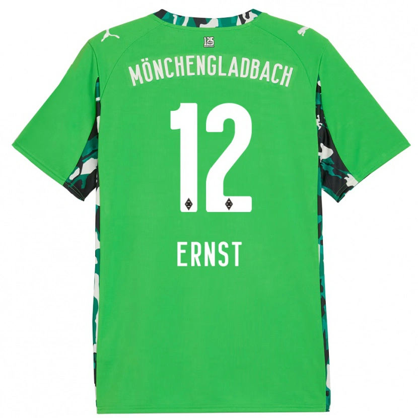 Danxen Męski Jesse Ernst #12 Zielony Czarny Wyjazdowa Koszulka 2025/26 Koszulki Klubowe