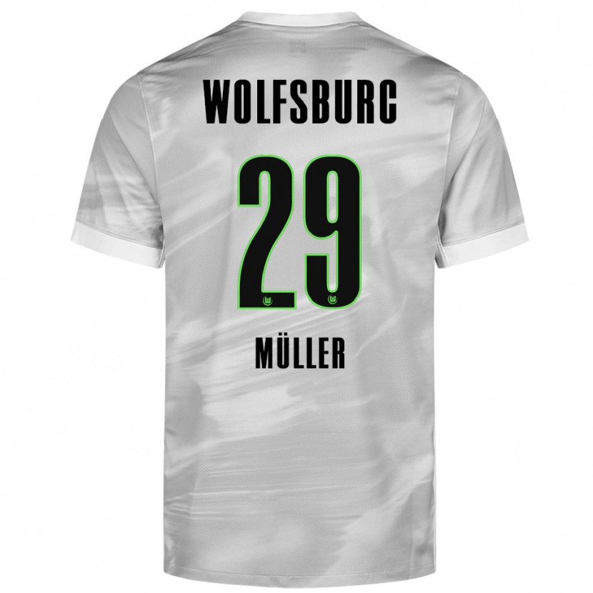Danxen Męski Marius Müller #29 Szary Biały Wyjazdowa Koszulka 2025/26 Koszulki Klubowe