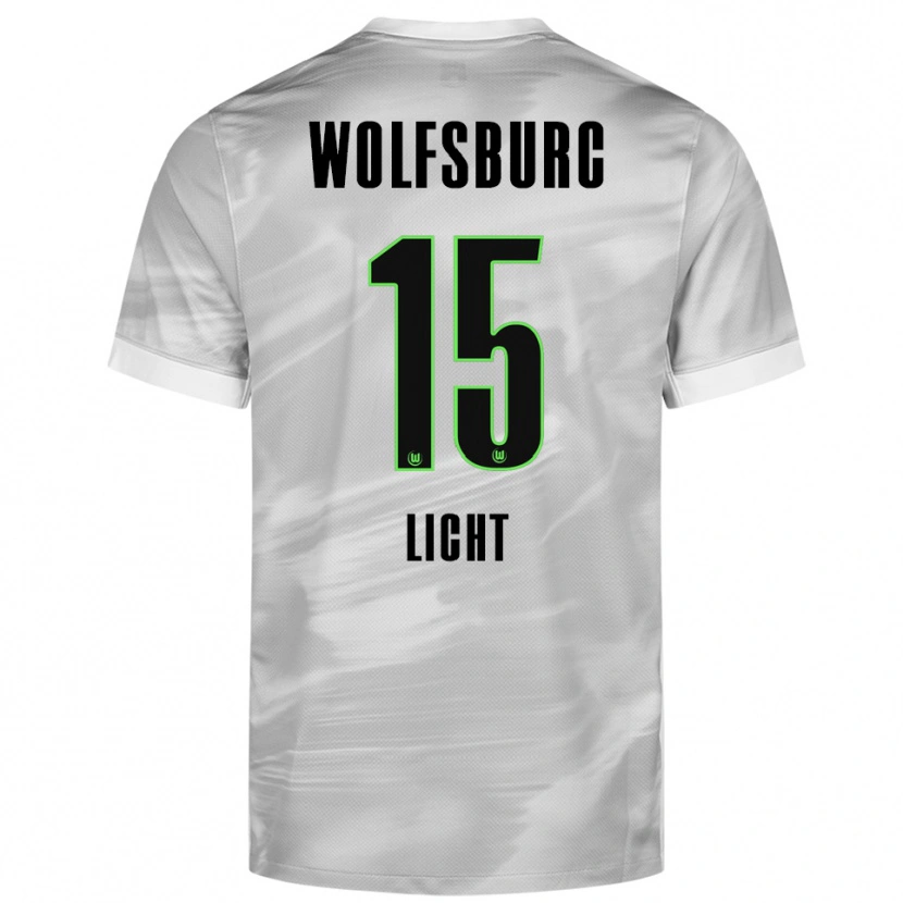 Danxen Męski Philipp Licht #15 Szary Biały Wyjazdowa Koszulka 2025/26 Koszulki Klubowe