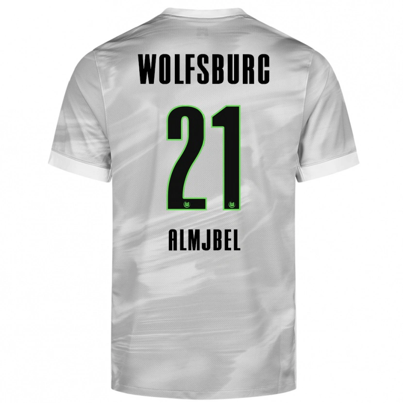 Danxen Męski Mohamad Almjbel #21 Szary Biały Wyjazdowa Koszulka 2025/26 Koszulki Klubowe