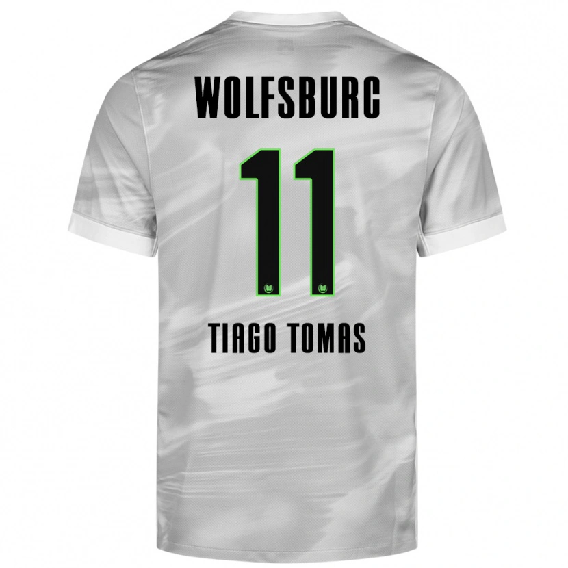 Danxen Męski Tiago Tomás #11 Szary Biały Wyjazdowa Koszulka 2025/26 Koszulki Klubowe