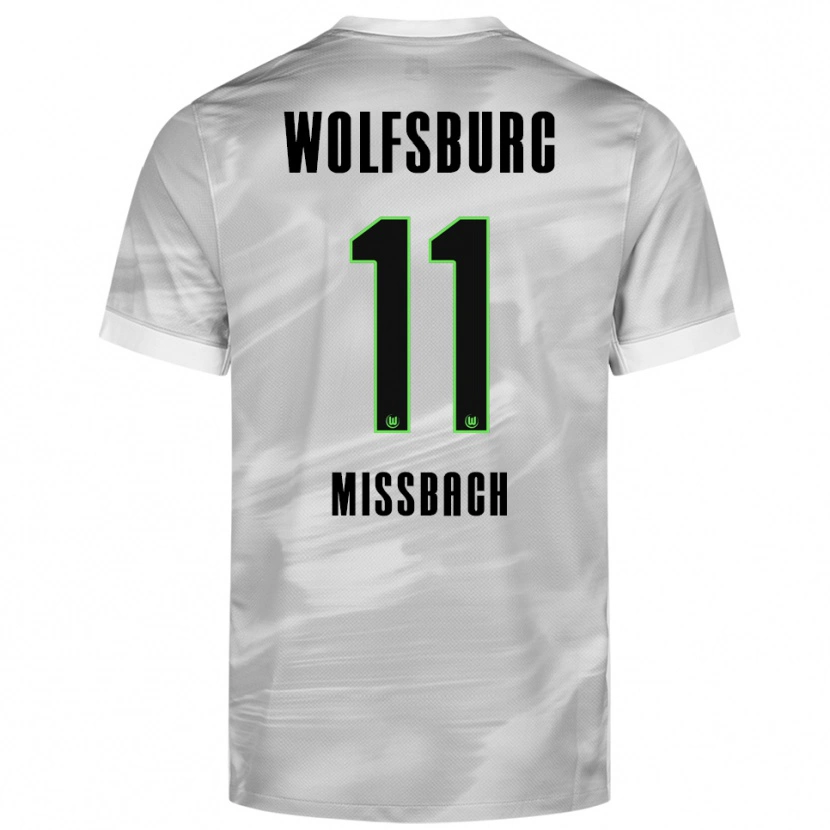 Danxen Męski Jupp Mißbach #11 Szary Biały Wyjazdowa Koszulka 2025/26 Koszulki Klubowe