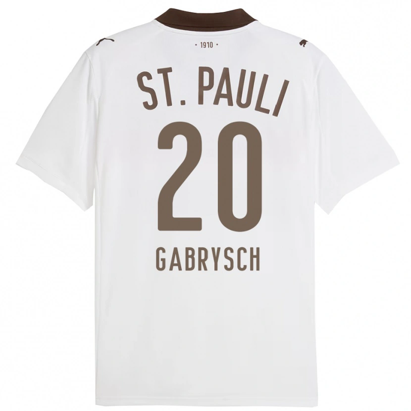 Danxen Męski David Gabrysch #20 Biały Czerwony Wyjazdowa Koszulka 2025/26 Koszulki Klubowe