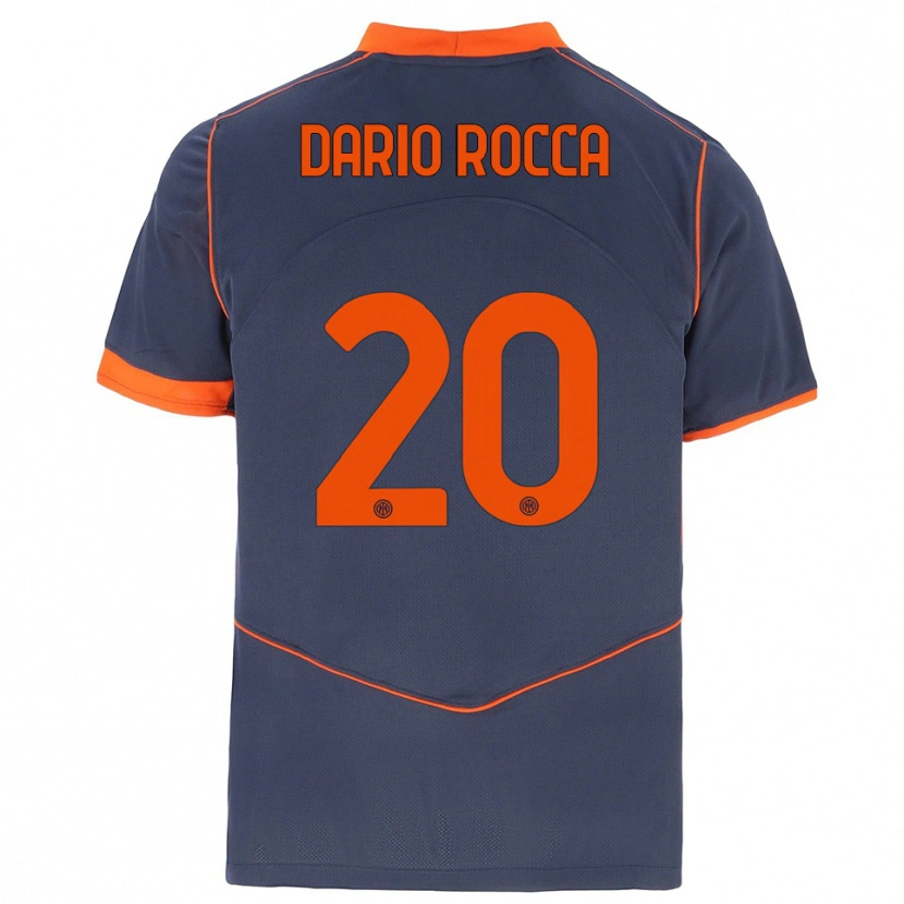 Danxen Męski Edoardo Dario Rocca #20 Szary Pomarańczowy Trzeci Komplet Koszulka 2025/26 Koszulki Klubowe