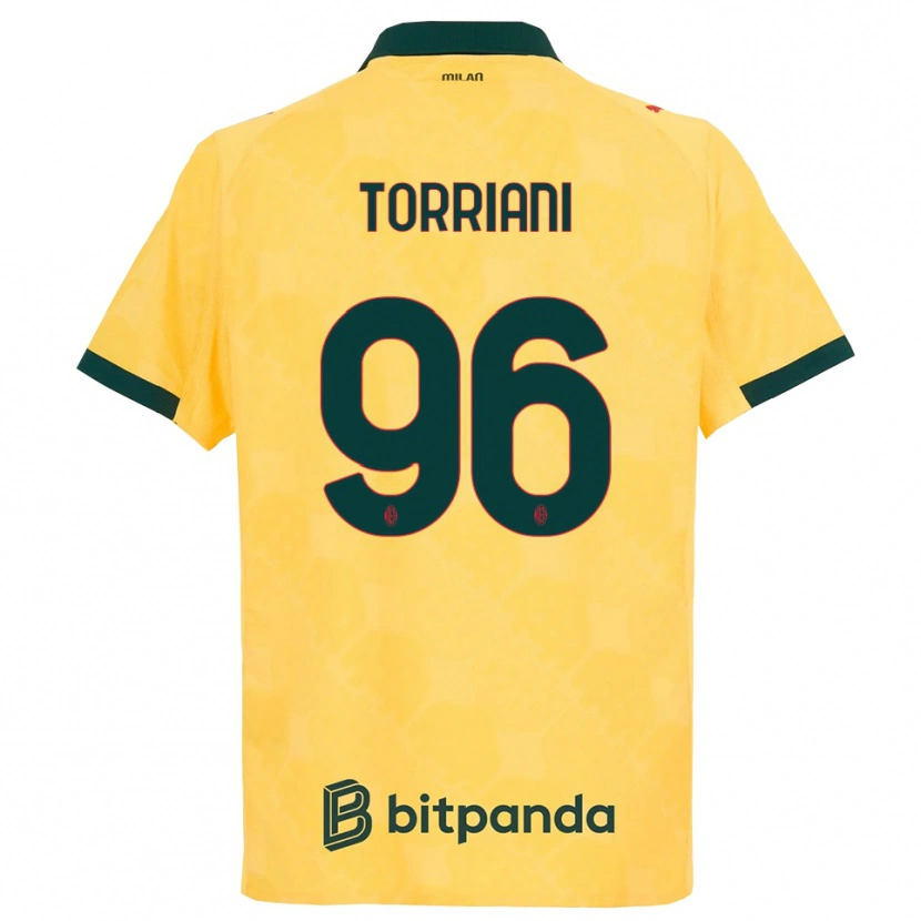 Danxen Męski Lorenzo Torriani #96 Żółty Czarny Trzeci Komplet Koszulka 2025/26 Koszulki Klubowe