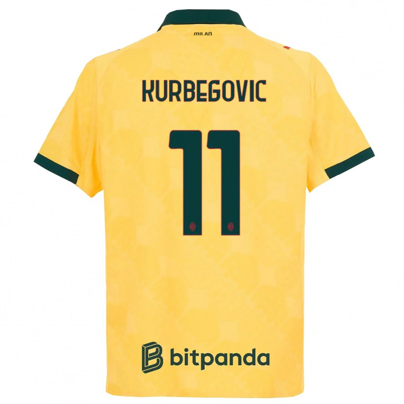 Danxen Męski Dino Kurbegovic #11 Żółty Czarny Trzeci Komplet Koszulka 2025/26 Koszulki Klubowe