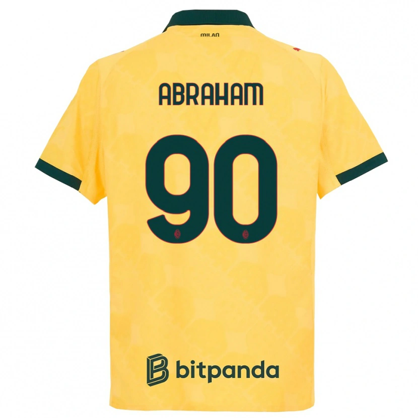 Danxen Męski Tammy Abraham #90 Żółty Czarny Trzeci Komplet Koszulka 2025/26 Koszulki Klubowe