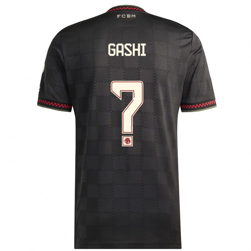 Danxen Męski Afrim Gashi #0 Czarny Biały Trzeci Komplet Koszulka 2025/26 Koszulki Klubowe