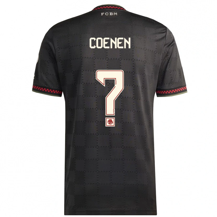 Danxen Męski Alexander Coenen #0 Czarny Biały Trzeci Komplet Koszulka 2025/26 Koszulki Klubowe