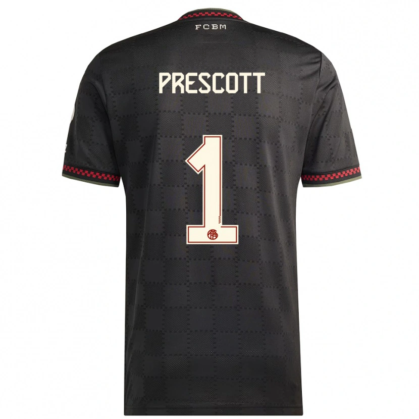 Danxen Męski Leonard Prescott #1 Czarny Biały Trzeci Komplet Koszulka 2025/26 Koszulki Klubowe