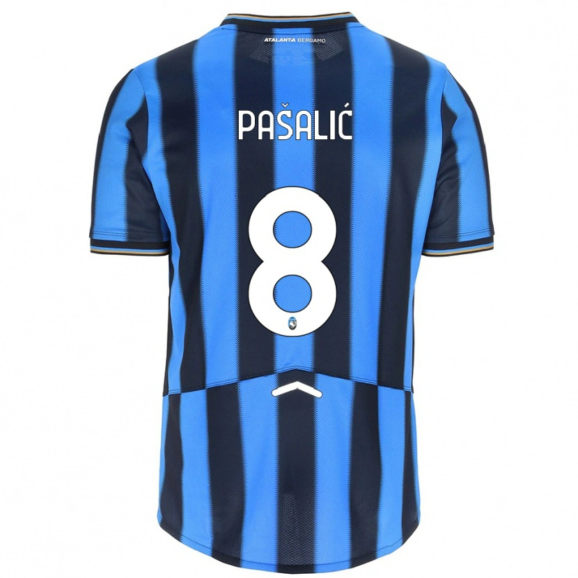 Danxen Kobiety Mario Pasalić #8 Błękitny Czarny Domowa Koszulka 2025/26 Koszulki Klubowe