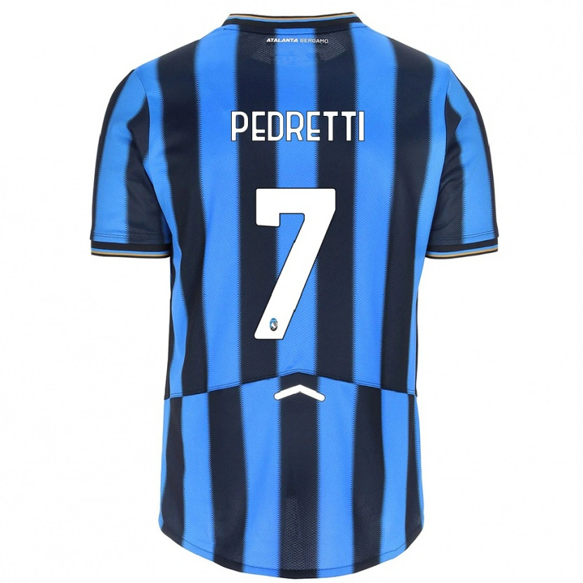 Danxen Kobiety Mattia Pedretti #7 Błękitny Czarny Domowa Koszulka 2025/26 Koszulki Klubowe