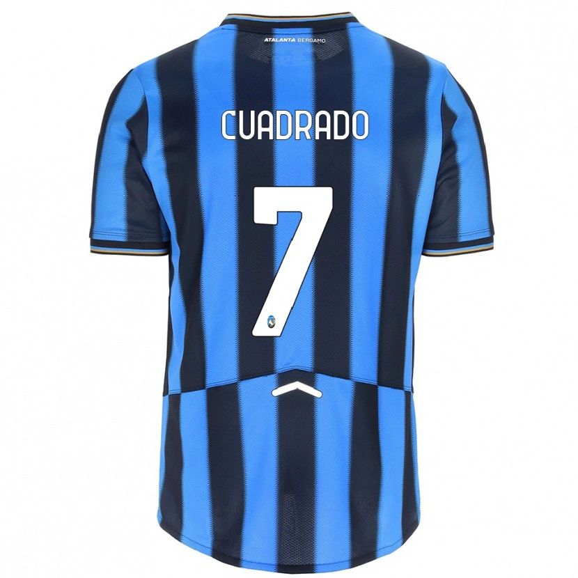 Danxen Kobiety Juan Cuadrado #7 Błękitny Czarny Domowa Koszulka 2025/26 Koszulki Klubowe
