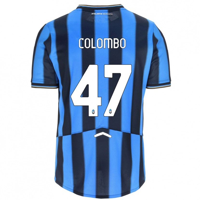 Danxen Kobiety Matteo Colombo #47 Błękitny Czarny Domowa Koszulka 2025/26 Koszulki Klubowe