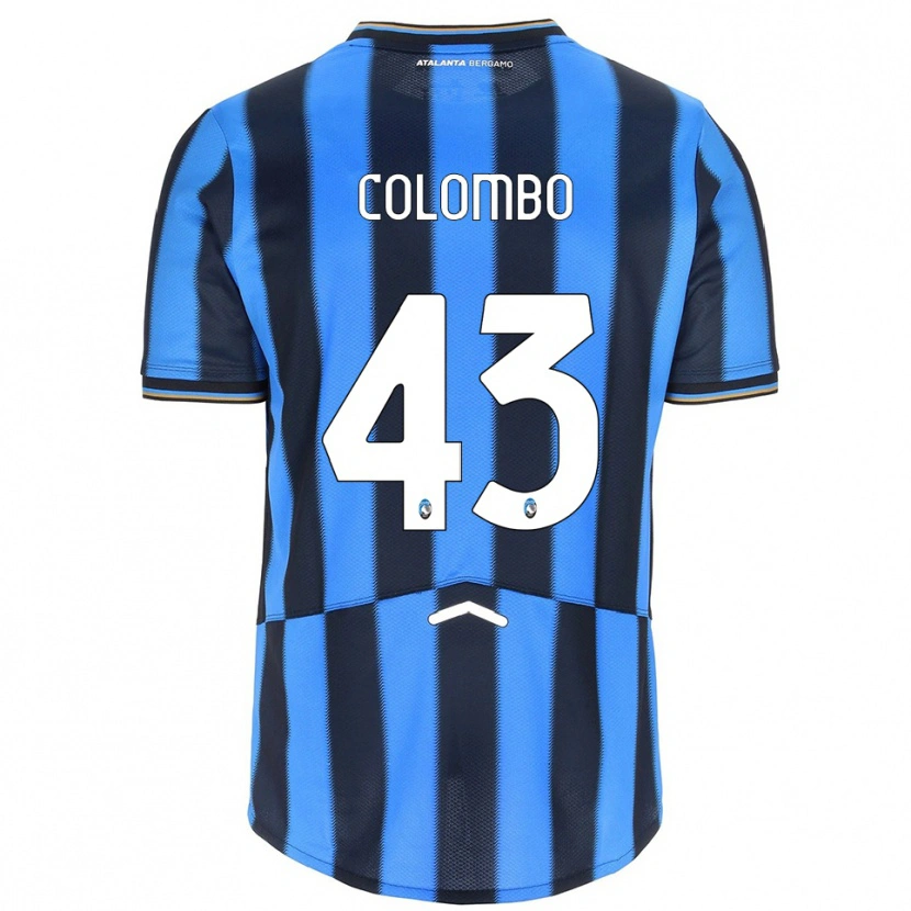 Danxen Kobiety Matteo Colombo #43 Błękitny Czarny Domowa Koszulka 2025/26 Koszulki Klubowe
