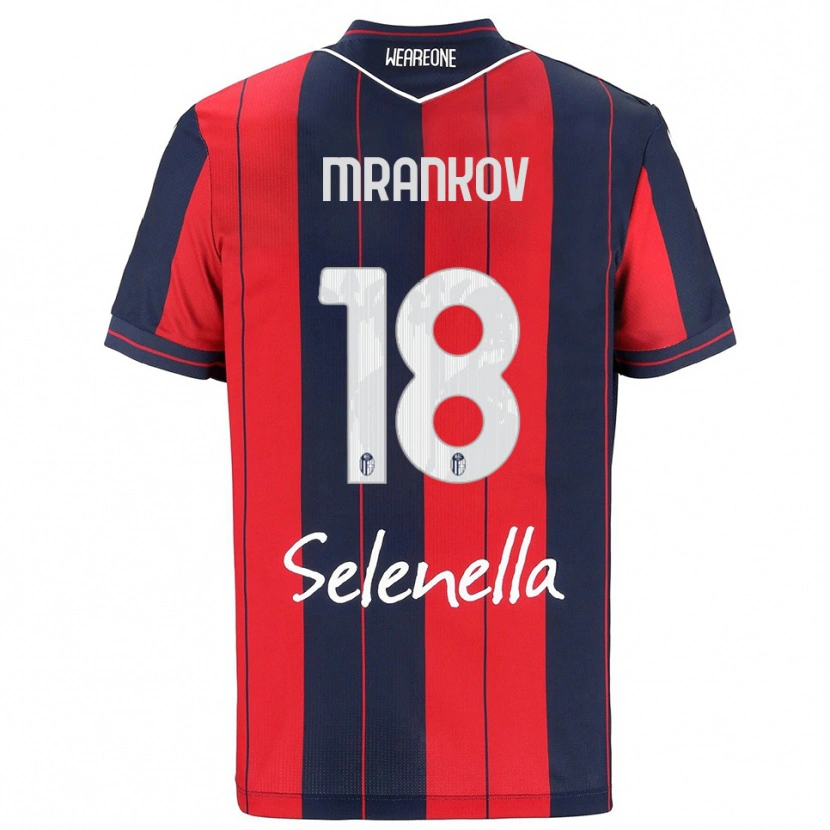 Danxen Kobiety Dimitar Mrankov #18 Czerwony Granatowy Domowa Koszulka 2025/26 Koszulki Klubowe