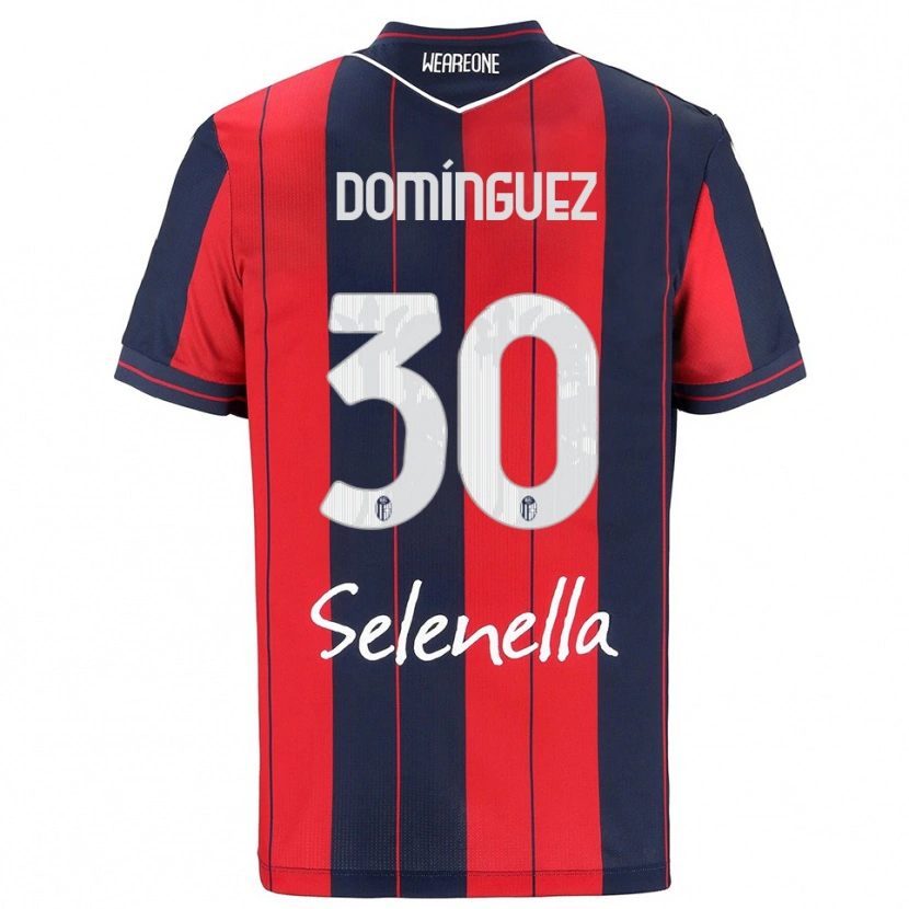 Danxen Kobiety Benja Domínguez #30 Czerwony Granatowy Domowa Koszulka 2025/26 Koszulki Klubowe