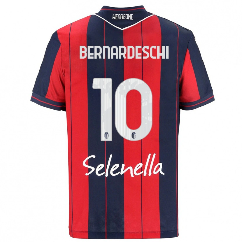 Danxen Kobiety Federico Bernardeschi #10 Czerwony Granatowy Domowa Koszulka 2025/26 Koszulki Klubowe
