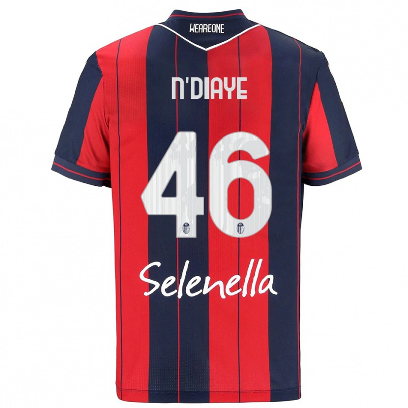 Danxen Kobiety Antoine N'diaye #46 Czerwony Granatowy Domowa Koszulka 2025/26 Koszulki Klubowe
