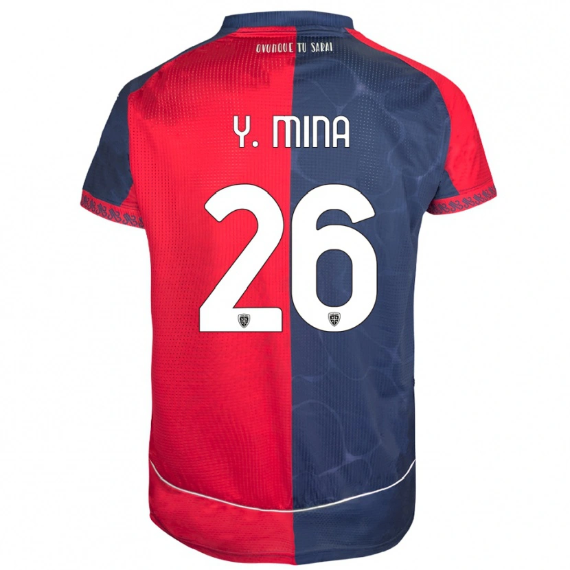 Danxen Kobiety Yerry Mina #26 Czerwony Granatowy Domowa Koszulka 2025/26 Koszulki Klubowe