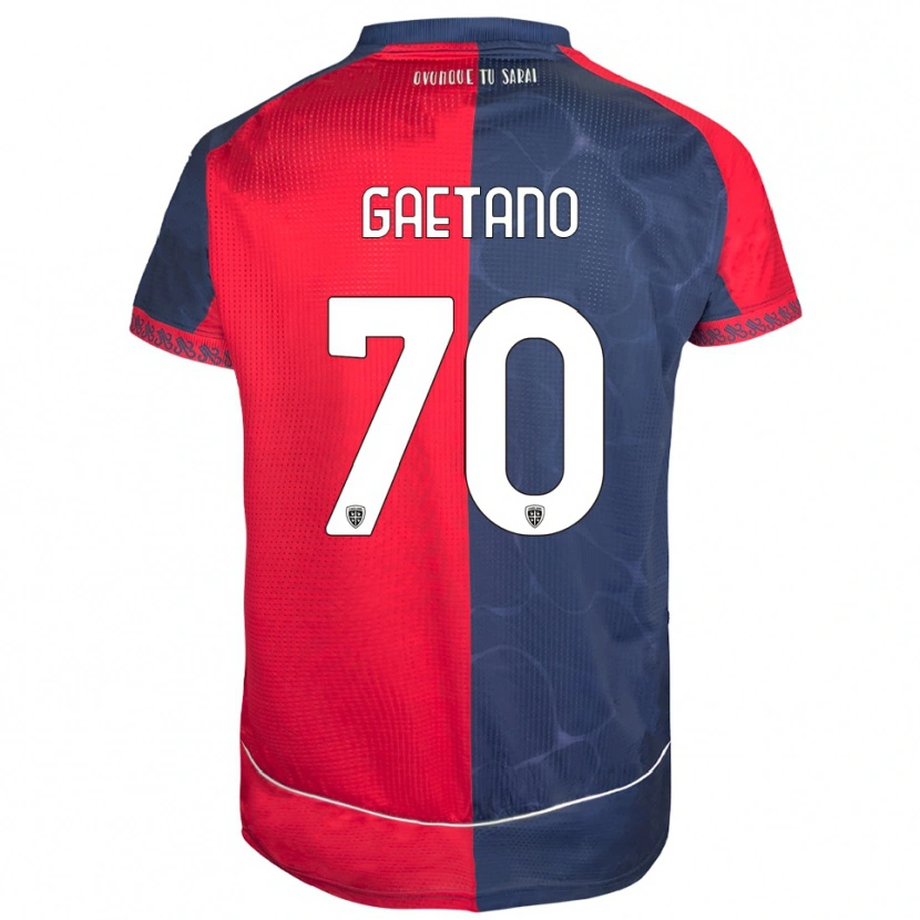 Danxen Kobiety Gianluca Gaetano #70 Czerwony Granatowy Domowa Koszulka 2025/26 Koszulki Klubowe
