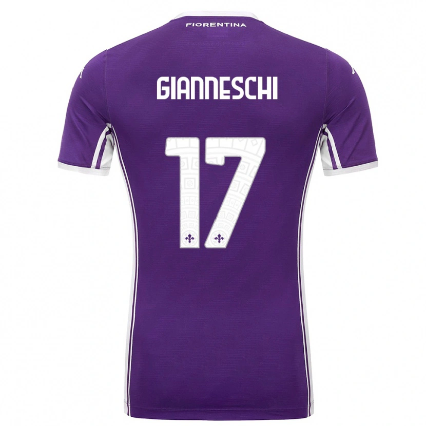 Danxen Kobiety Noah Gianneschi #17 Fioletowy Biały Domowa Koszulka 2025/26 Koszulki Klubowe