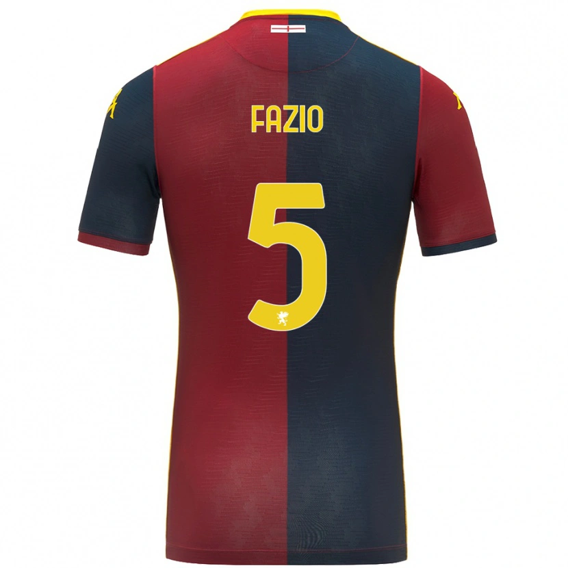 Danxen Kobiety Lorenzo Fazio #5 Czerwony Królewski Niebieski Domowa Koszulka 2025/26 Koszulki Klubowe