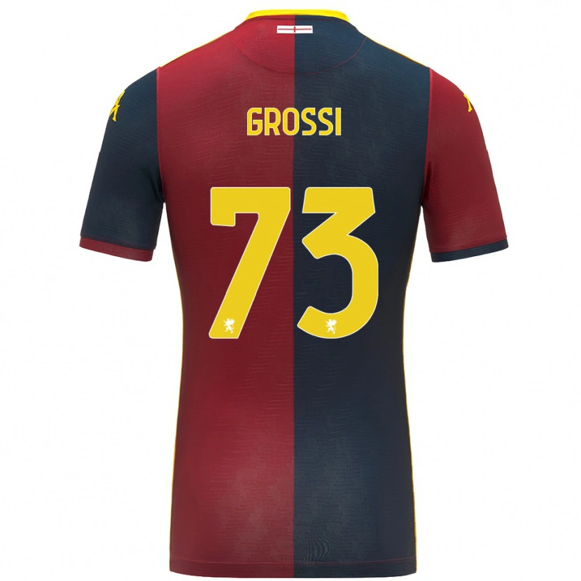 Danxen Kobiety Jacopo Grossi #73 Czerwony Królewski Niebieski Domowa Koszulka 2025/26 Koszulki Klubowe