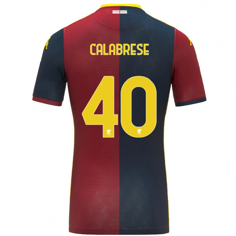 Danxen Kobiety Filippo Calabrese #40 Czerwony Królewski Niebieski Domowa Koszulka 2025/26 Koszulki Klubowe
