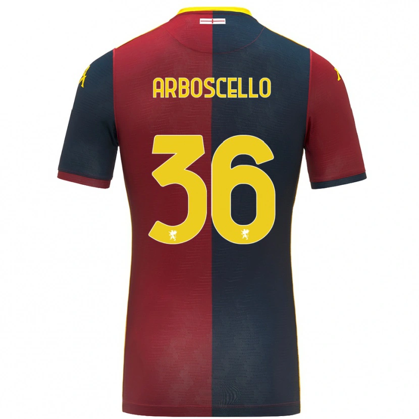Danxen Kobiety Riccardo Arboscello #36 Czerwony Królewski Niebieski Domowa Koszulka 2025/26 Koszulki Klubowe
