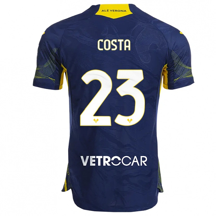 Danxen Kobiety Nicole Costa #23 Granatowy Żółty Domowa Koszulka 2025/26 Koszulki Klubowe